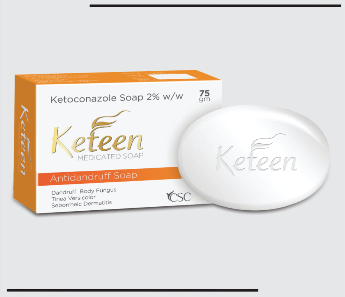 Keteen Soap (75g) Ketoconazole Soap 2%  by Csc