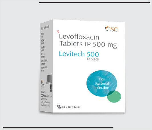 Levitech 500 (10x10) Levofloxcin 500mg Tablets by Csc