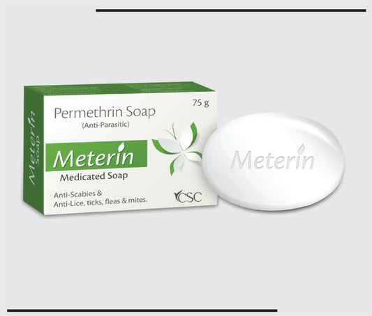 Meterin Soap (75g) Permethrin Soap 1% by Csc