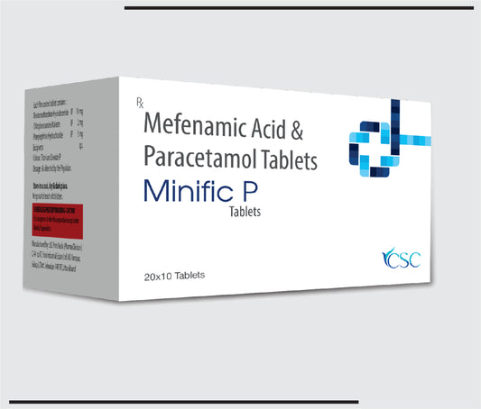Minific P  (20x10) Paracetamol 325mg + Mefenamic acid 500mg  by Csc