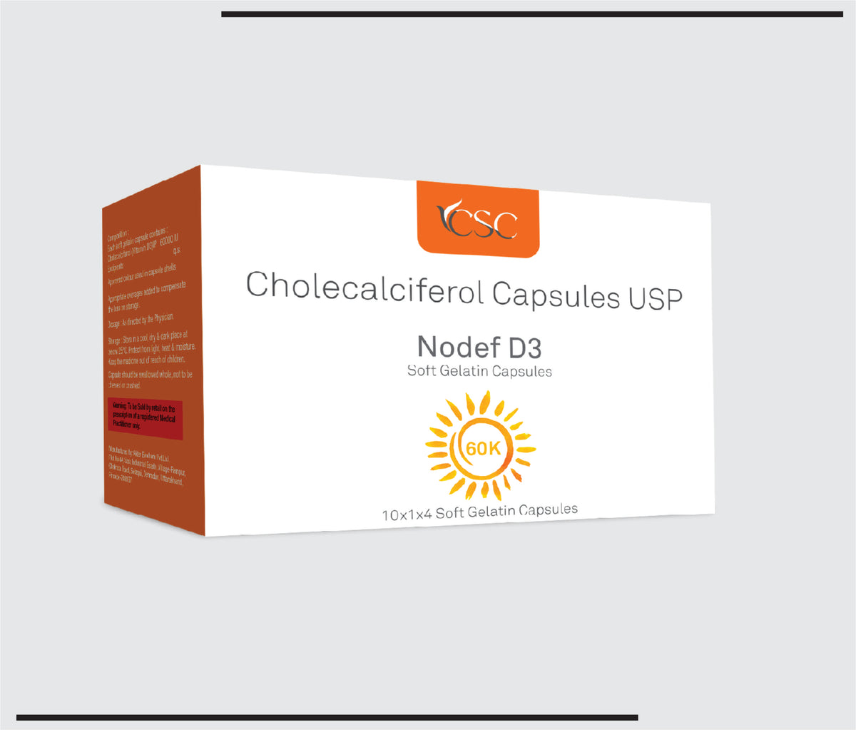 NoDef D3 (10x1x4) Vitamin D3 60000 IU  by Csc