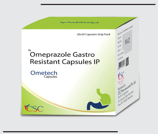 Ometech  (20x20) Omeprazole 20 mg Gastro-Resistant  by Csc