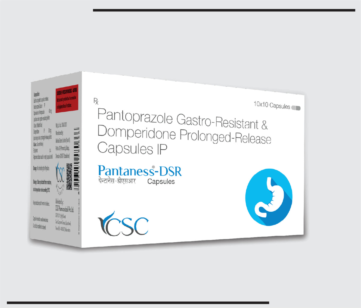 Pantaness DSR (10x10) Pantoprazole 40 mg + Domperidone30 mg SR  by Csc