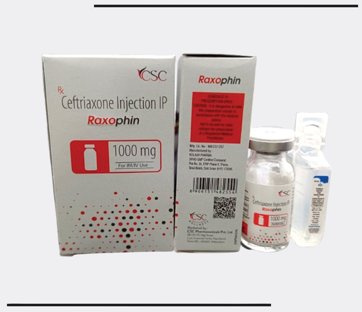 Raxophin (Vial) Ceftriaxone 1g by Csc