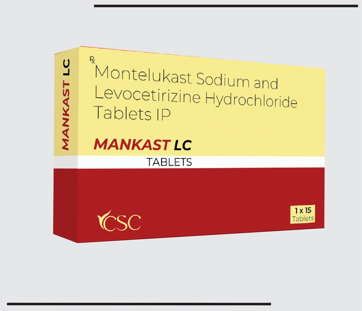 Mankast LC  (10x1x15) Levocetirizine 5mg + Montelukast 10mg by Csc