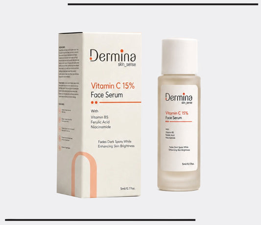 Vitamin C 15% Face Serum   (5ml) Vitamin B5,Ferulic Acid & Niacinamide  by Csc