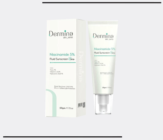 Niacinamide 5% Fluid sunscreen (Travel Pack) New   (10 ml ) Yuzu 2%,Vit. C 0.2%,Hyaluronic Acid 1% by Csc