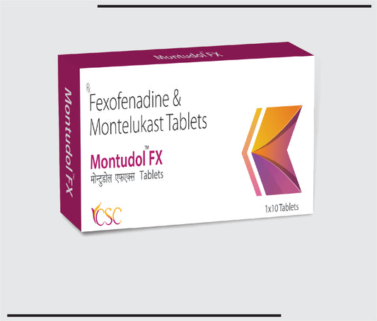Montudol FX (10x1x10) Fexofenadine Hydrochloride 120 mg+Montelukast Sodium 10 mg by Csc