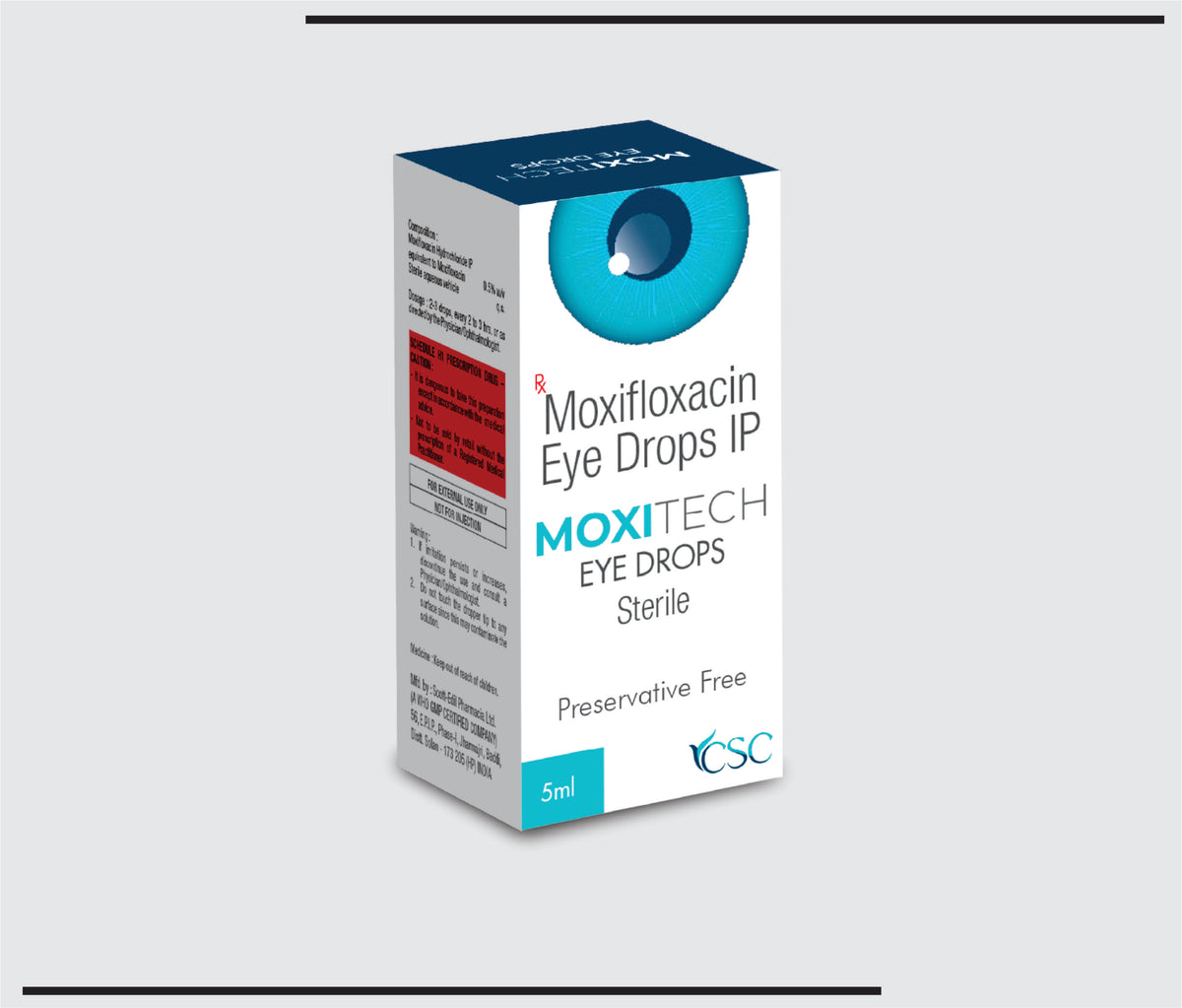 Moxitech  (5 ml) Moxifloxacin Eyedrops  by Csc