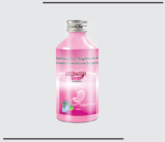 Ridfiz MPS (Mint) (170 ml) Dried Aluminium Hydroxide 250 mg + Magnesium Hydroxide 250 mg + Activated Simethicone 50 mg + Sorbitol Solution 1.25 gm by Csc