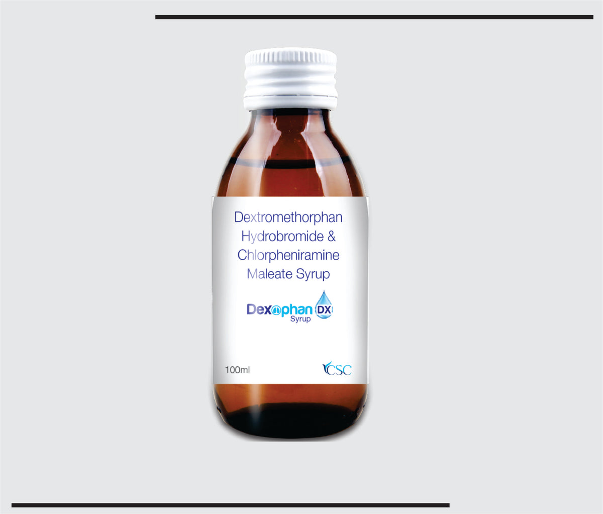Dexophan DX  (100ml) Dextromethorphan HBR + Chlorpheniramine Syrup by Csc