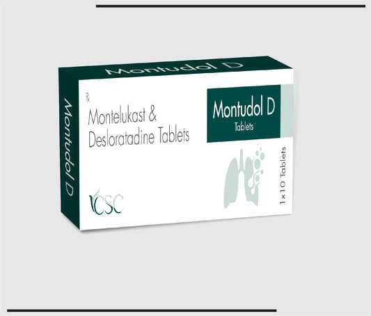 Montudol D  (10x1x10) Montelukast Sodium 10mg + Desloratadine 5mg by Csc