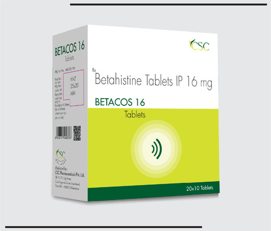 Betacos 16 Tab (Betahistine I.P. 16 mg)