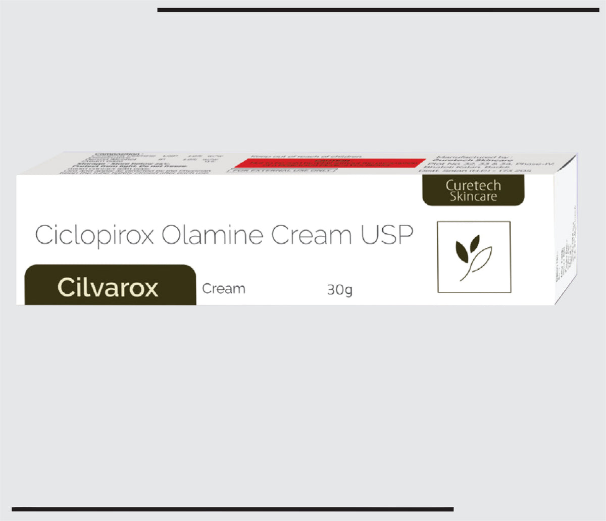 Cilvarox  (30g) Ciclopirox Olamine USP 1.0% w/w, Benzyl Alcohol IP 1.0% w/w by Csc