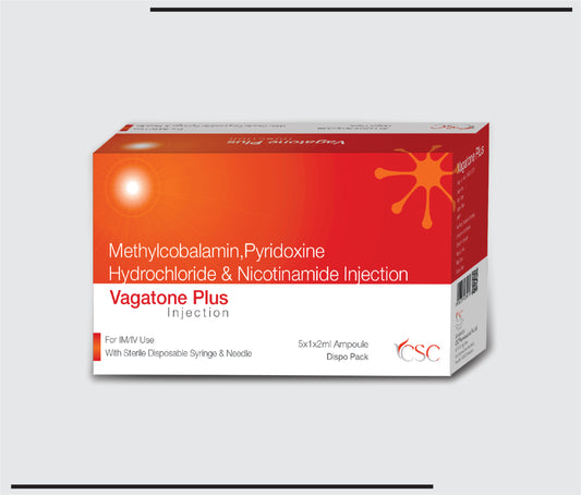 Vagatone Plus  (Amp. ) Methylcobalamin 1500mcg + Pyridoxine Hcl 100 mg + Nicotinamide 100mg + Benzyl Alcohol 2% v/v by Csc