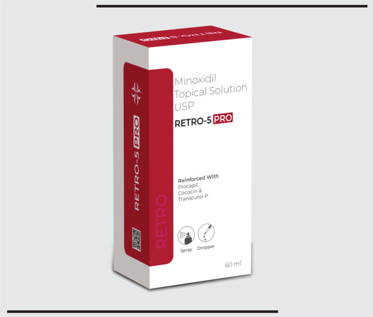 Retro 5 Pro (Minoxidil Solution 5% With Procapil Transutol P and Cococin)