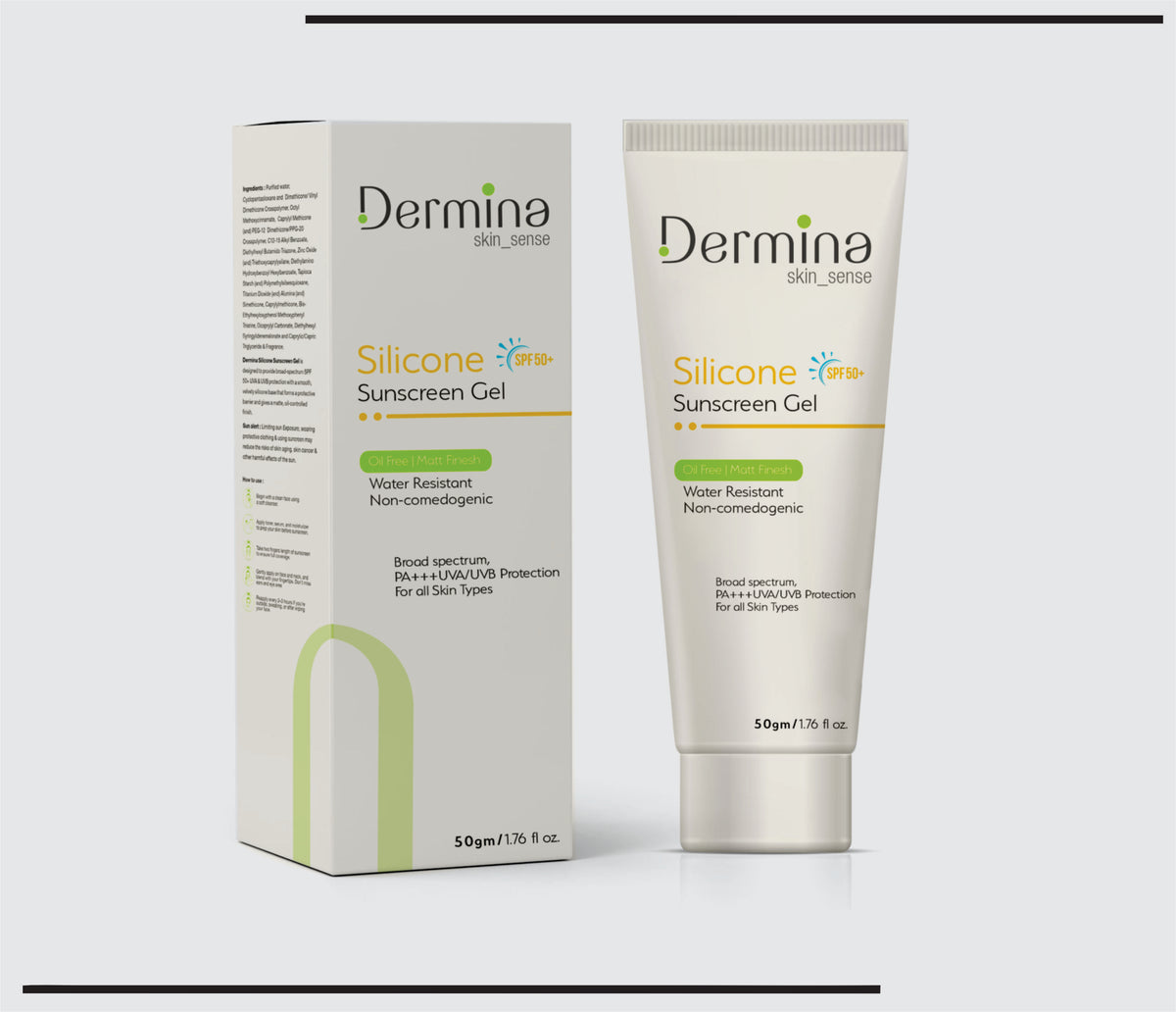 Silicone Matt Sunscreen gel  SPF50  (50 gm) SPF50 Silicone Sunscreen by Csc