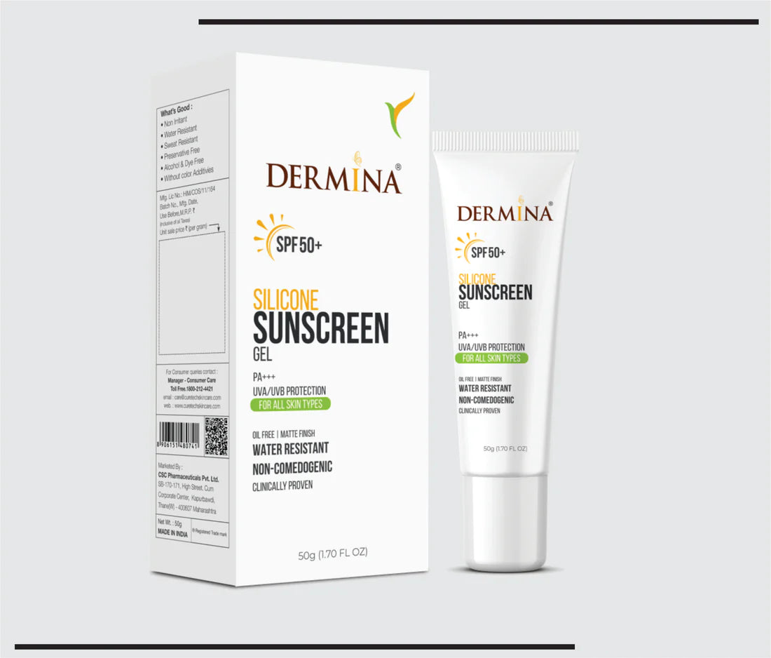 Dermina SPF 50 Sunscreen (Silicone sunscreen gel)
