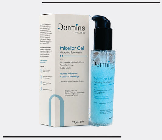 Micellar Gel Hydrating Facewash   (90 ml ) 3% Liquorice Micelles,Green Tea  Extract ,Jojoba  Esters  by Csc