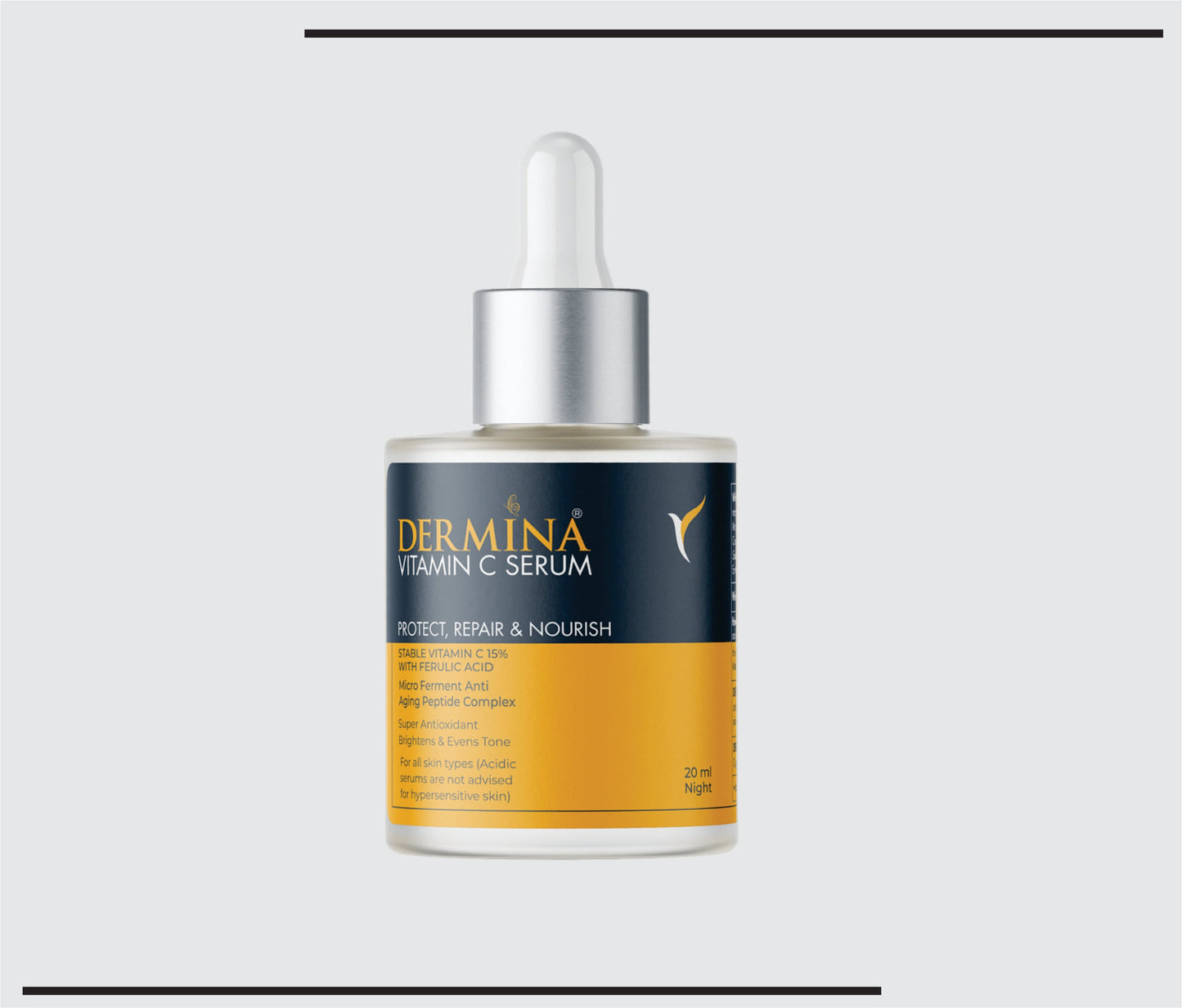 Vitamin C Serum (Ferulic Acid 0.1%,Centellia Asiatica 0.1%,GWhite VCE(Ethyl Ascorbic Acid15 % , Nicotinamide 2%,Dexapanthenol0.2%)