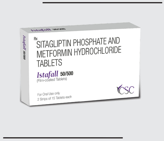Istafall-M 50/500 (10X2X15) Sitagliptin 50mg + Metformin Hydrochloride 500mg by Csc