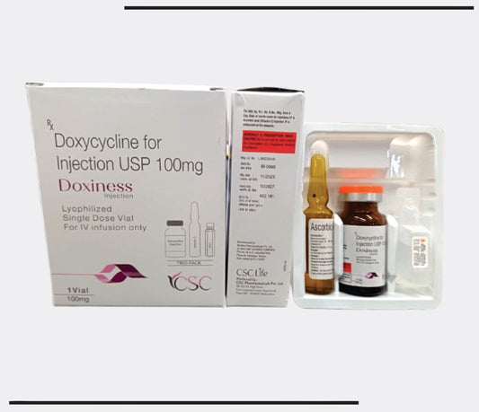Doxiness  (Vial) Doxycycline Hydrochloride IP eq. to Doxycycline 100mg by Csc
