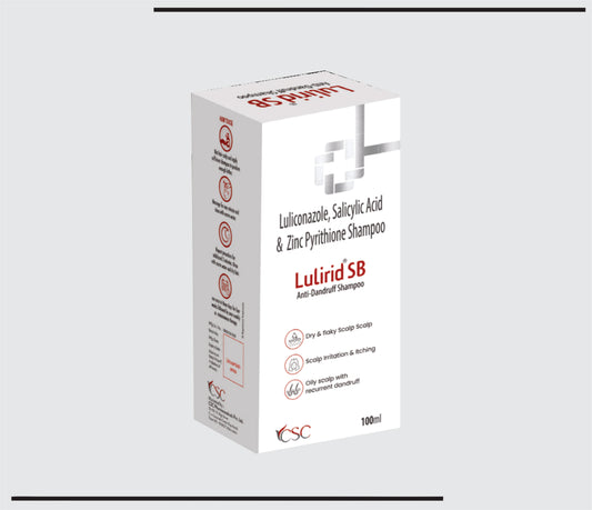Lulirid SB Shampoo Sachet  (7ml) Luliconazole +Salycylic Acid+Zinc Pyrithione Shampoo by Csc