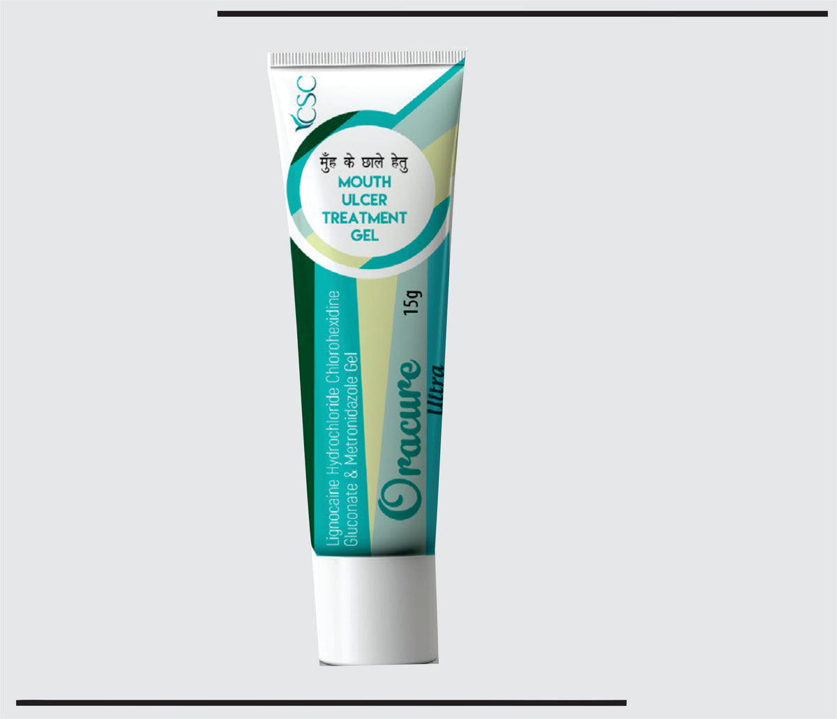 Oracure Ultra Gel  ( Pan Flavour ) (15 gm ) Chlorhexidine Gluconate Solution IP 1.0% + Lignocaine HCl-2.0% w/w+Metronidazole IP 1.0% w/w+ Gel Base  by Csc