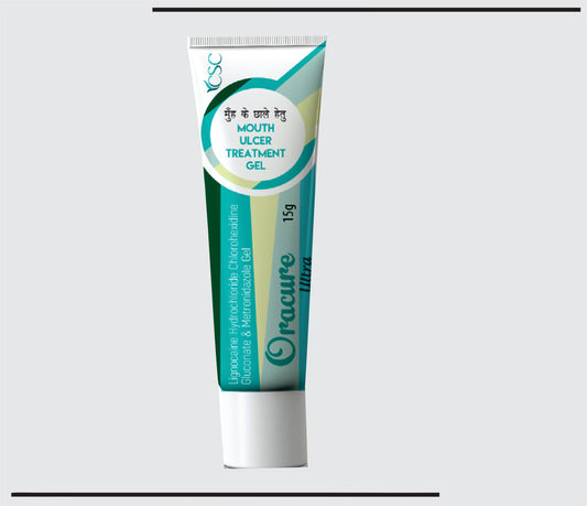 Oracure Ultra Gel  ( Pan Flavour ) (15 gm ) Chlorhexidine Gluconate Solution IP 1.0% + Lignocaine HCl-2.0% w/w+Metronidazole IP 1.0% w/w+ Gel Base  by Csc