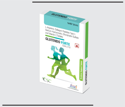Glutendo Forte  (10x1x10) L-Arginine 500 mg+Chondroitin Sulfate Sodium 200mg+Collagen Peptides type-I 40 mg+Sodium Hyaluronate 30 mg+Vitamin C 12.5 mg by Csc
