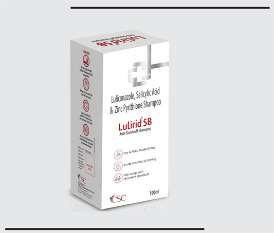 Lulirid SB Shampoo (Luliconazole +Salycylic Acid+Zinc Pyrithione Shampoo)