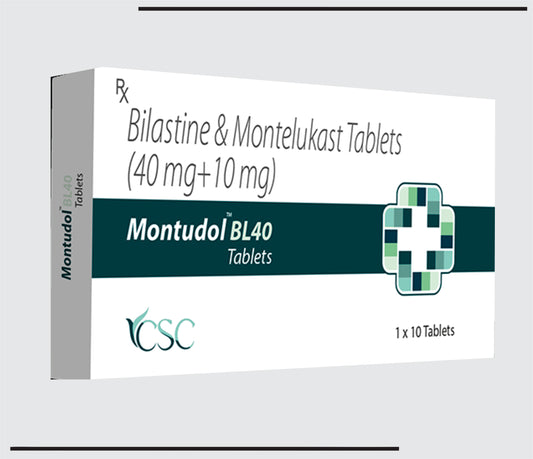 Montudol BL 40 (10x1x10) Bilastine 40mg + Montelukast Sodium 10mg Tablets by Csc