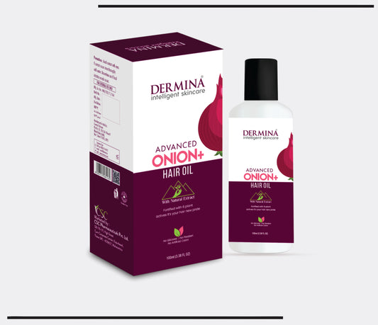 Dermina Advanced  Onion + Hair Oil  (100 ml ) Advance Onion Hair Oil by Csc