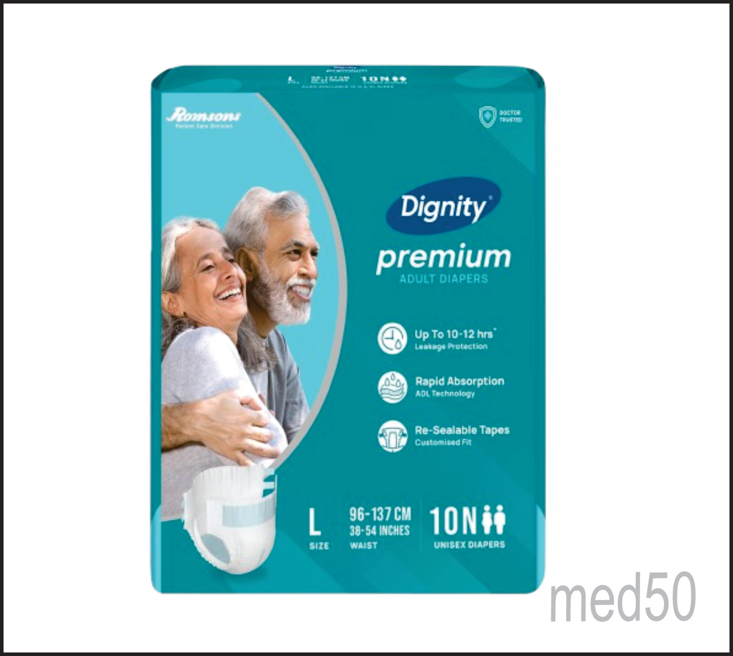 DIGNITY PREMIUM ADULT DIAPERS (LARGE)