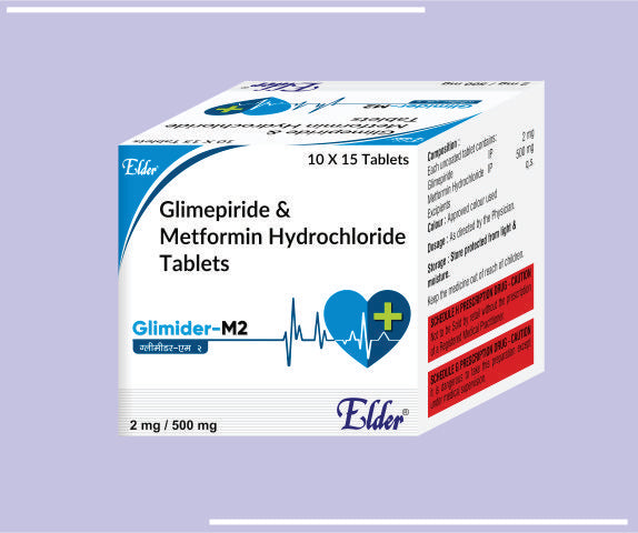 Glymet Mp2 Tabs (500/15/2 Mg) (20X1X10) Metformin 500Mg Sr,Glimepiride Ip 2Mg,Pioglitazone 15Mg, by Elder