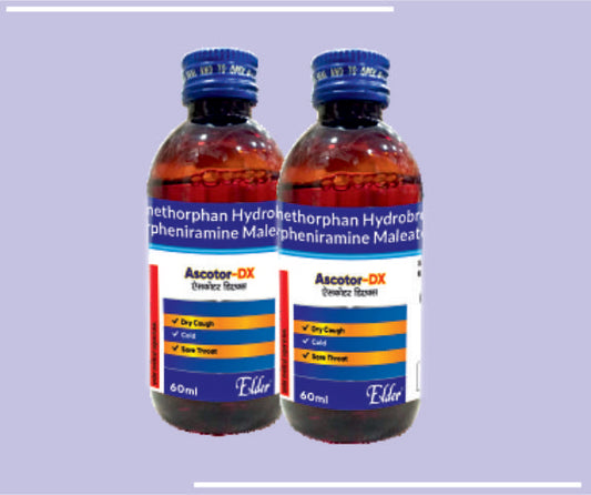 Ascotor Elx Syp (100Ml) Dextromethorphan 10 Mg,Phenylepherine 5Mg,Cpm  2 Mg by Elder