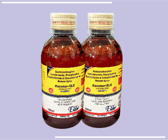 Ascotor Ls Syp (100Ml) Levosulbutamol 1Mg, Guiphenesin 50Mg, Ambroxol 30Mg by Elder