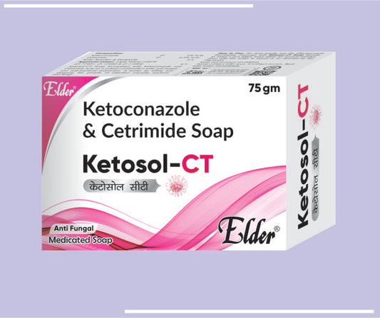 Ketosol Ct Soaps (10X75Gm) Ketoconazole 1%,Cetrimide 0.5% By Elder