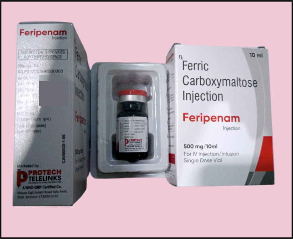 Feripenam 500Mg (10 Ml) Ferric Carboxymaltose 500 Mg/10 Ml By Protech