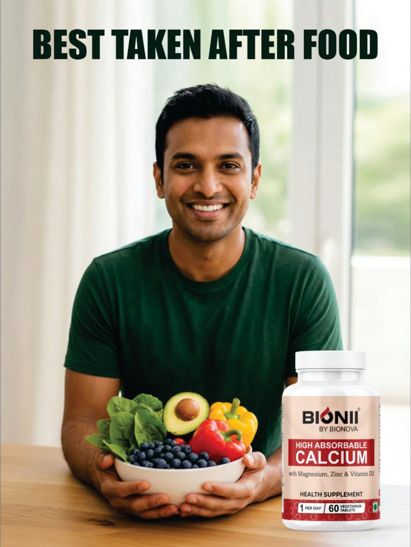 CALCIUM TABLETS (Calcium Citrate-1000 mg (Elemental Calcium-210 mg), Vitamin D3-400 I.U., Magnesium-100 mg, Zinc-4 mg)