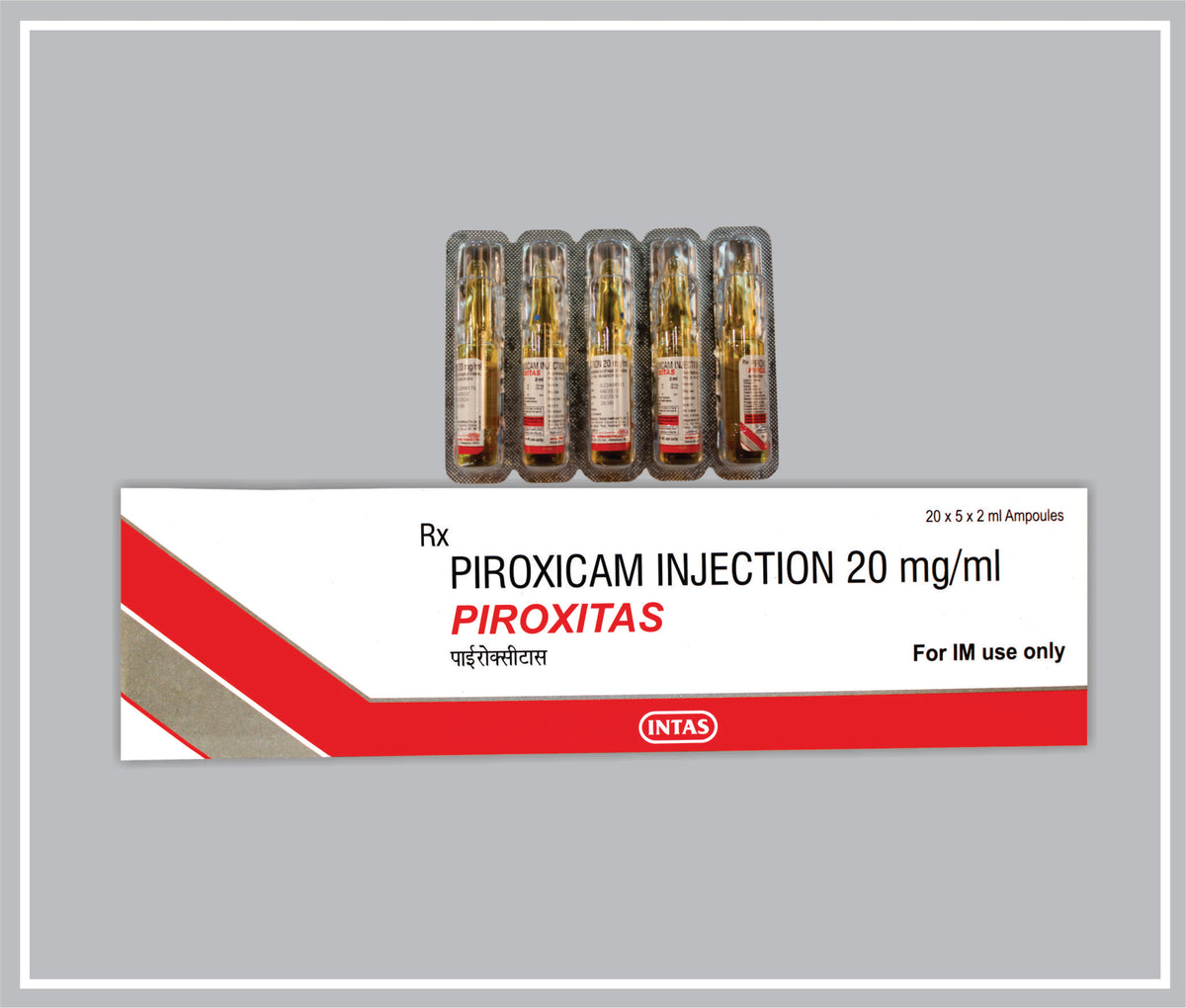 Piroxitas 2Ml Inj (Piroxicam 20Mg /Ml) By Intas