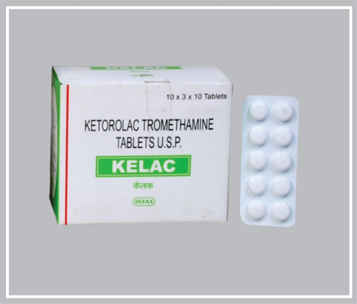 Kelac 10 Tab (Ketorolac Tromethamine 10Mg) By Intas