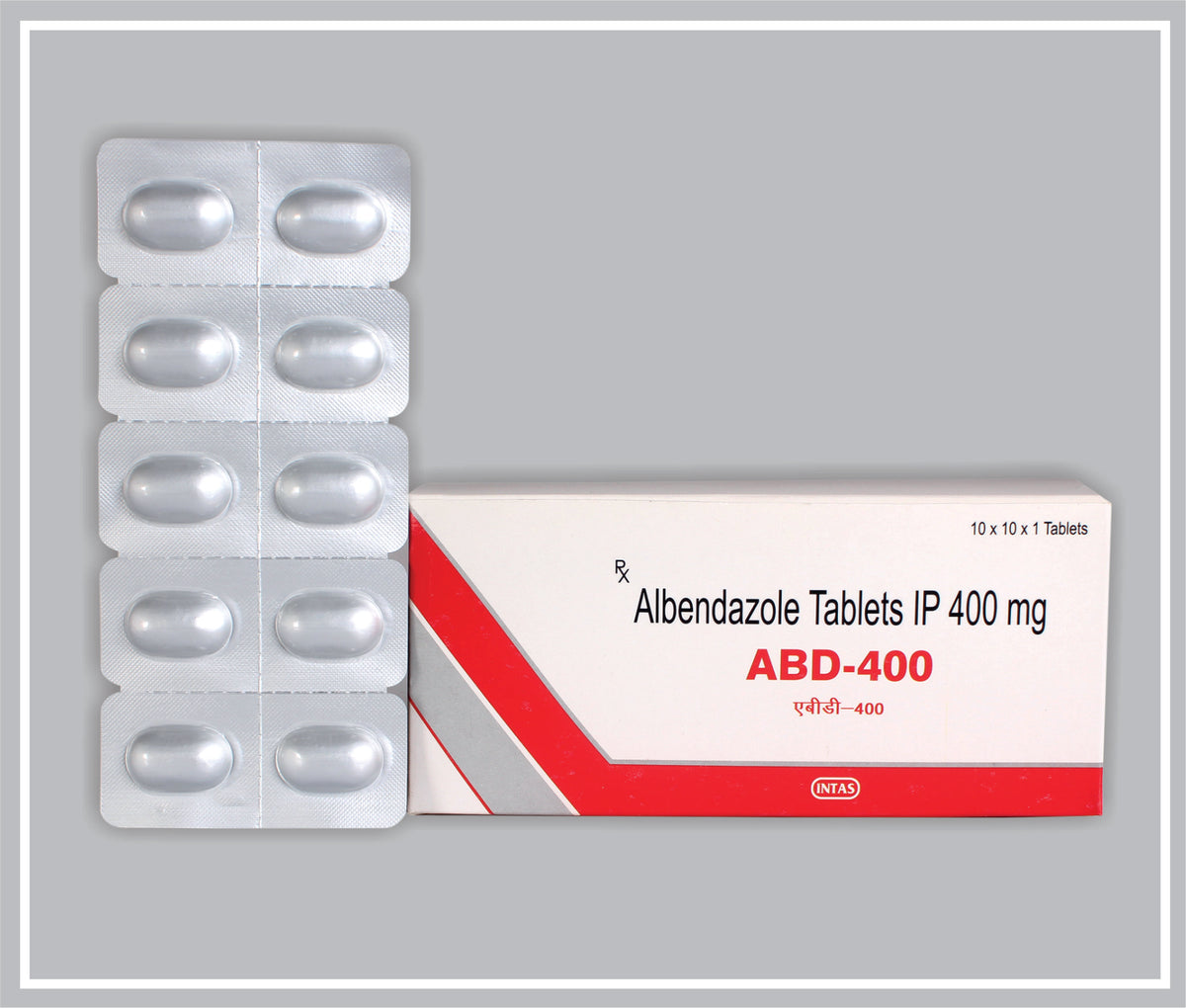 Abd-400 1 Tab (Alu-Alu) (Albendazole  400 Mg  ) By Intas
