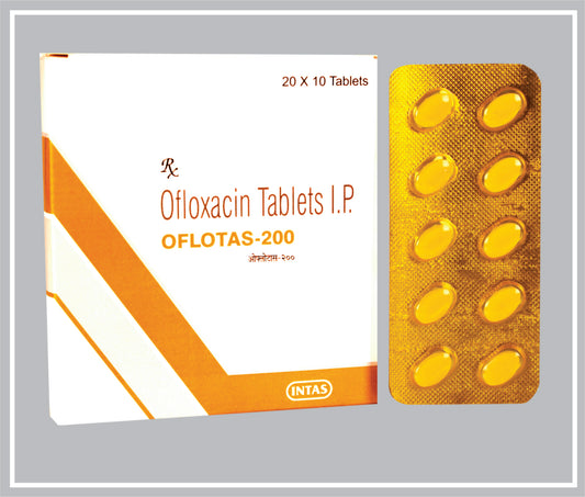 Oflotas Inj 100Ml (Ofloxacin 200Mg + Sodium Chloride 900Mg ) By Intas