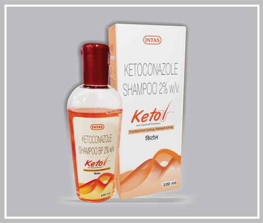 Ketol 2% Shampoo 100 Ml (Ketoconazole 2%W/V /Ml ) By Intas