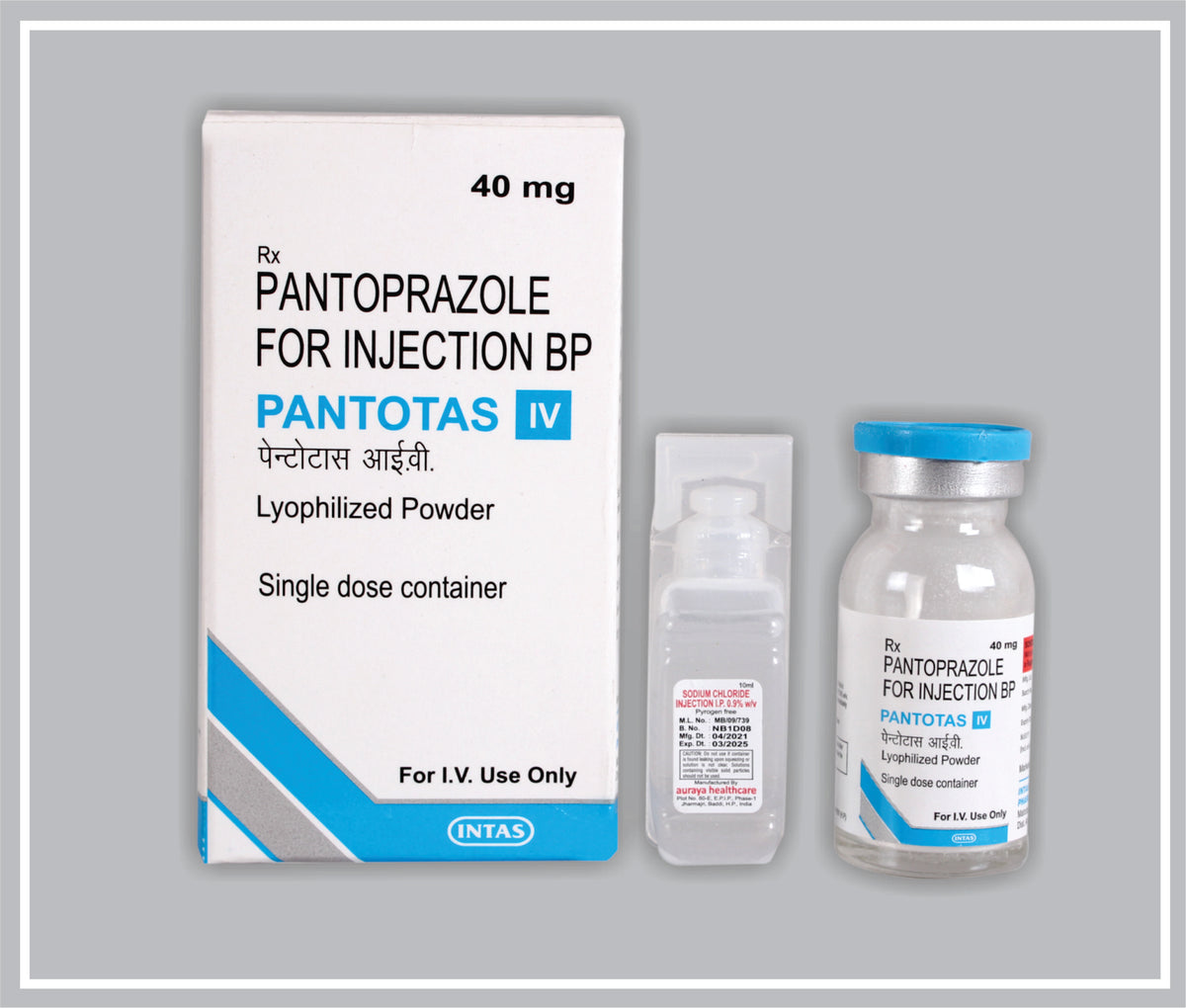 Pantotas Iv 40Mg (Pantoprazole Sodium 40Mg, Vial ) By Intas
