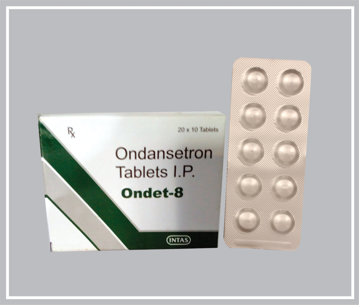 Ondet-8 10 Tab (Ondansetron Hydrochloride 8Mg ) By Intas