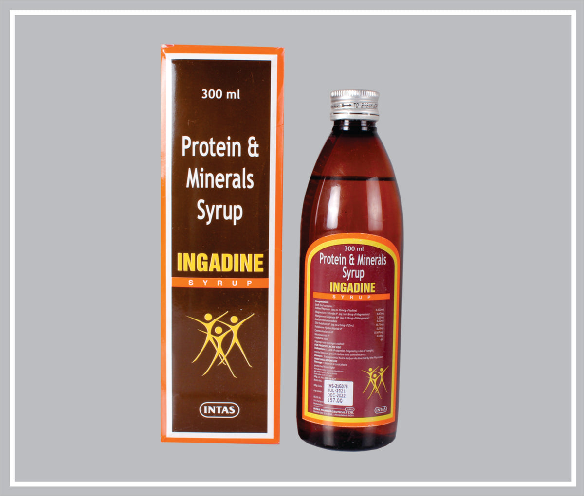 Ingadine 300Ml (Protein + Minerals Syrup ) By Intas