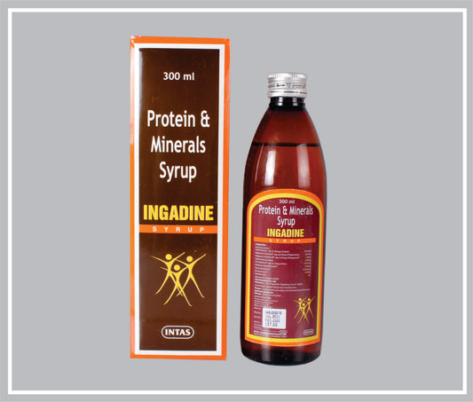 Ingadine 300Ml (Protein + Minerals Syrup ) By Intas