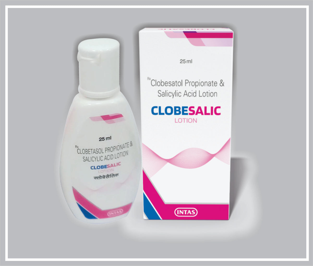 Clobesalic Lotion 25 Ml (Clobetasol Propionate 0.05%W/V + Salicylic Acid 3% W/V) By Intas